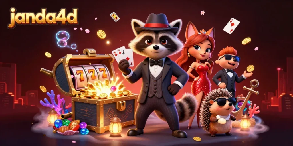 janda4d menang besar dengan rakun, rubah, dan landak bouncer di kasino