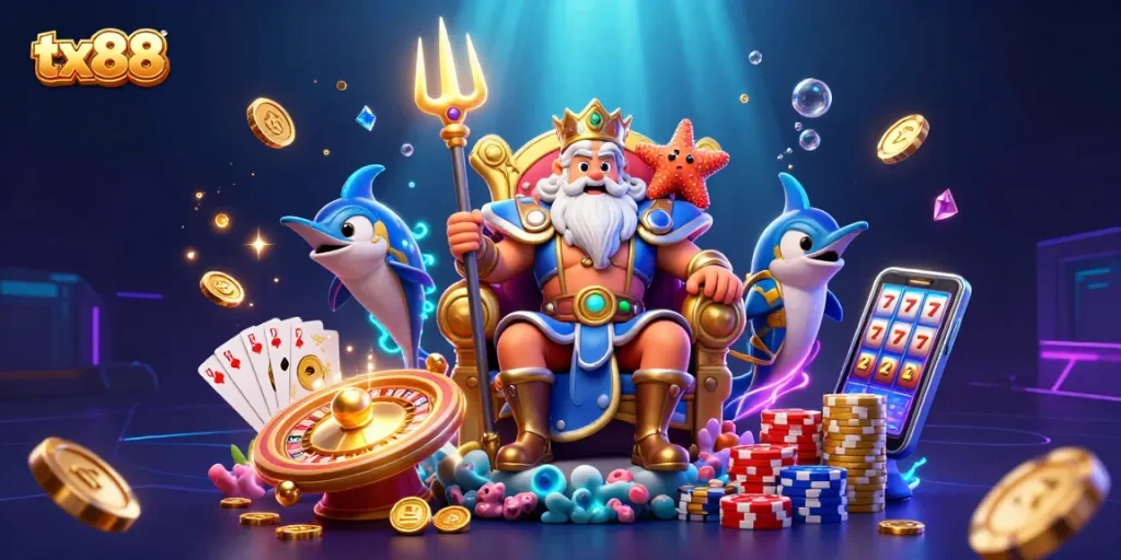 Experience excitement with tx88 as sea king Neptune rules the vibrant casino realm.