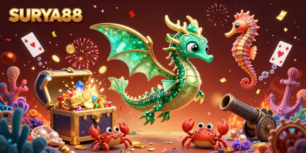SURYA88 elevates your gaming experience with dazzling treasures and amazing underwater casino adventures.