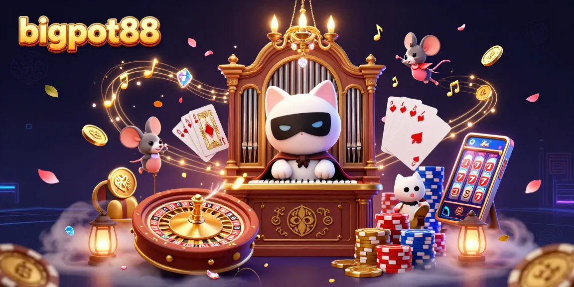 Experience seamless gameplay with bigpot88's premium links directly from the captivating casino scene.